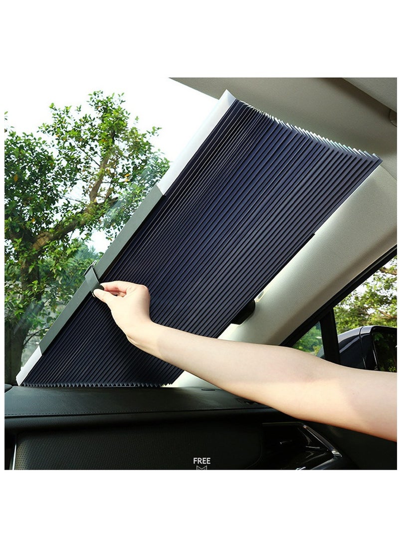 Sharpdo Retractable Car Front Sun Shade Visor 145*80cm Suit for Trucks and Vans or Large Cars - Image 2