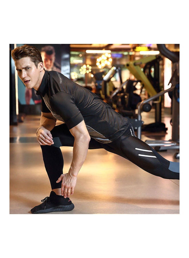 NIBEMINENT Men's 4D Padded Long Bicycle Compression Tights Breathable Pant  - Image 2