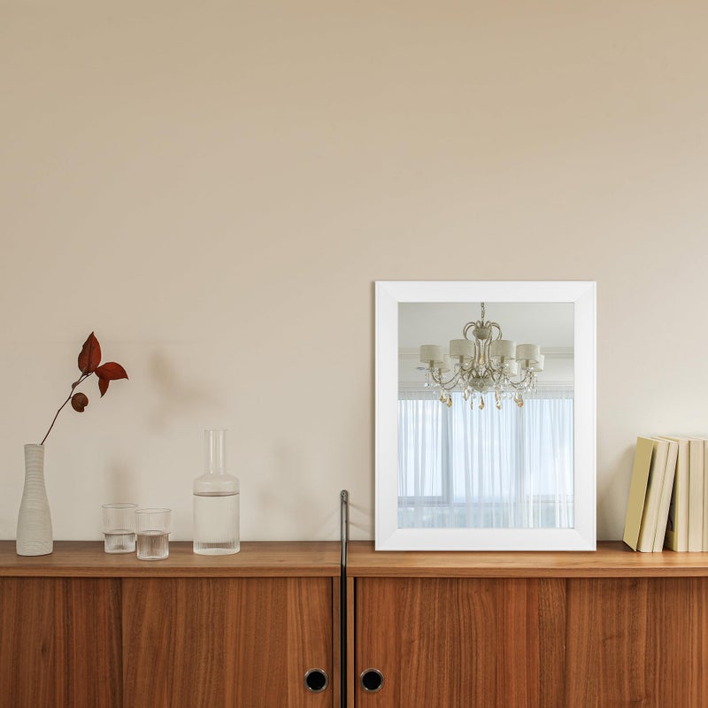 Ruomeng Rectangular Wall Mirror 16" x 20" Framed Mirror for Bathroom, Bedroom, Entryway, Living Room, White - Image 3