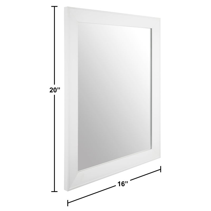 Ruomeng Rectangular Wall Mirror 16" x 20" Framed Mirror for Bathroom, Bedroom, Entryway, Living Room, White - Image 4
