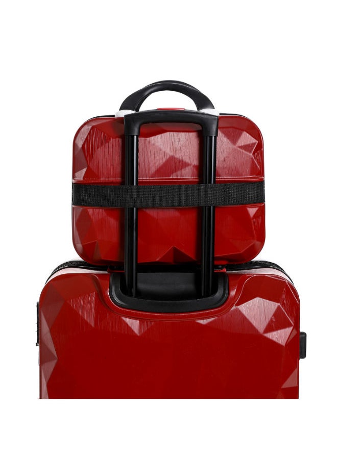 Crossland Makeup Travel Case Hard Shell Cosmetic - Red