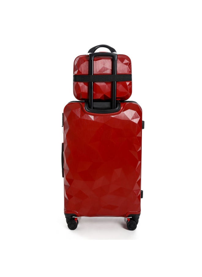Crossland Makeup Travel Case Hard Shell Cosmetic - Red