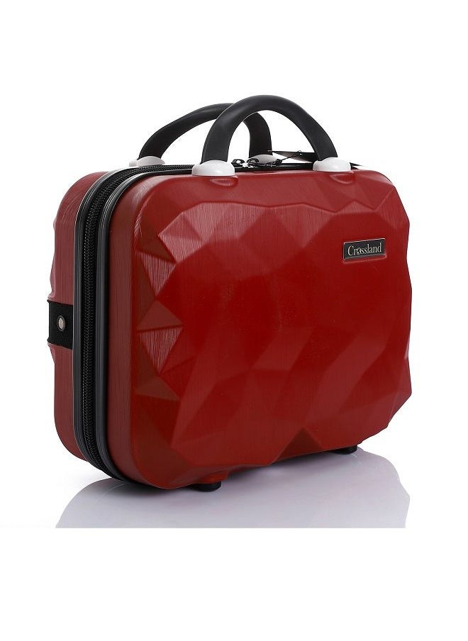 Crossland Makeup Travel Case Hard Shell Cosmetic - Red