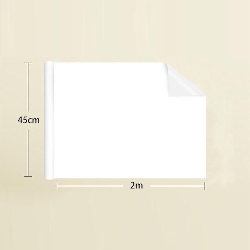 Generic Dry Erase Whiteboard Sticker Poster Board Sheet Wallpaper Peel Stick for Desk, 45cmx2m White - Image 3