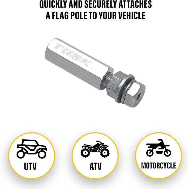 Tusk Quick Release Flag Pole Holder for 5/16" Pole - Black Aluminum - Image 4