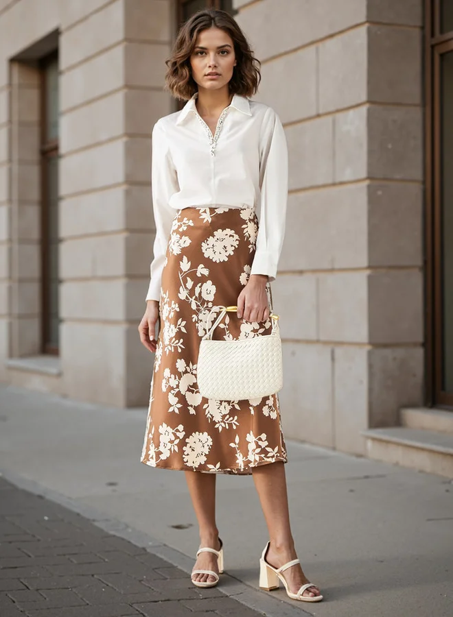 ايكونيك قميص بوبلين مزخرف أيقوني