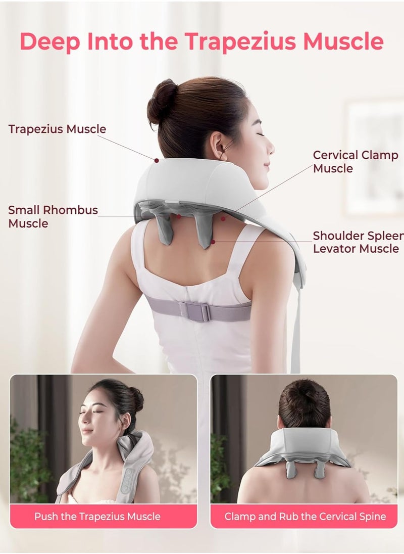 Atopskins Atopskins Cordless Shiatsu Neck and Back Massager with Heat - Deep Tissue Pain Relief, 6D Kneading Heated Neck Massage for Cervical Pain  - Image 3