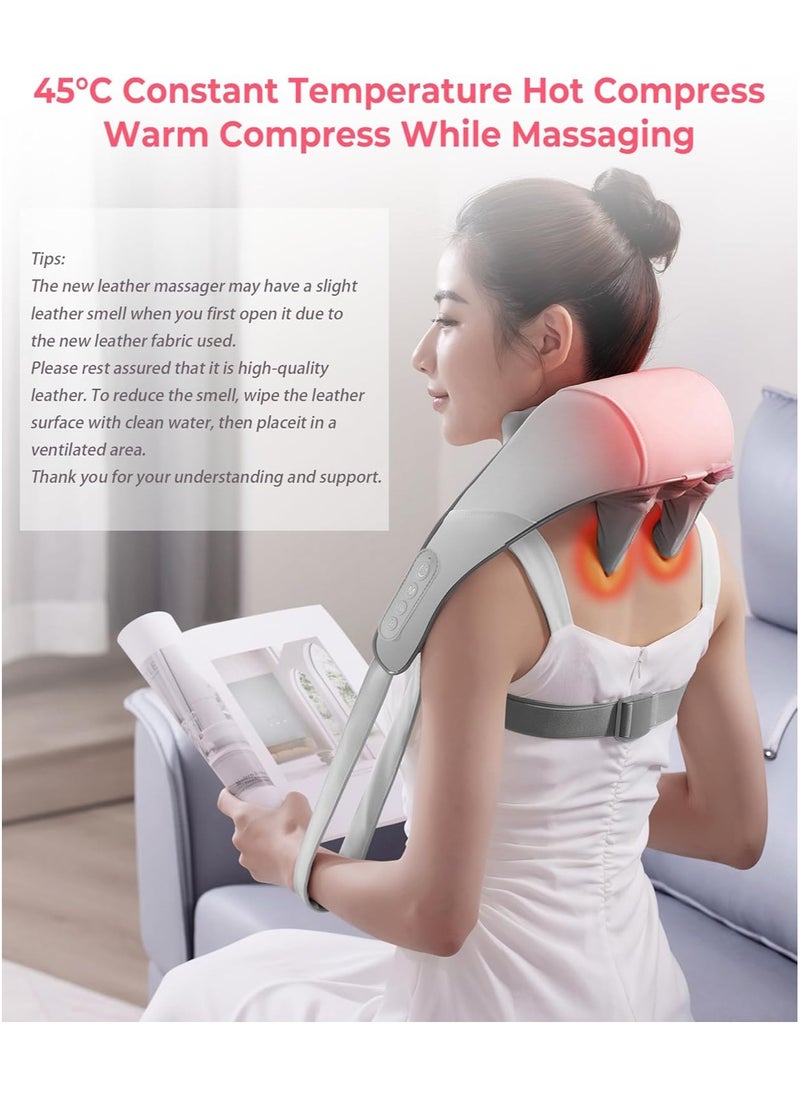 Atopskins Atopskins Cordless Shiatsu Neck and Back Massager with Heat - Deep Tissue Pain Relief, 6D Kneading Heated Neck Massage for Cervical Pain  - Image 4
