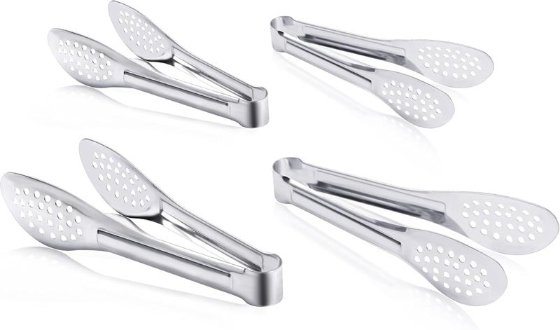 Dmoera 4 Pack Buffet Tongs, Stainless Steel Serving Tongs Serving Utensils 7Inch,9Inch - Image 1