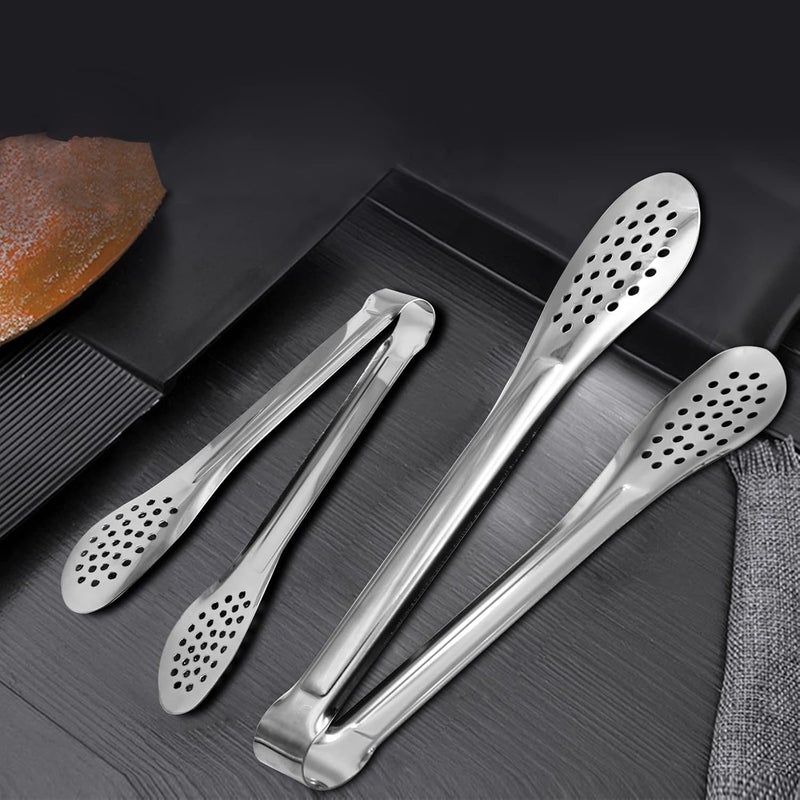 Dmoera 4 Pack Buffet Tongs, Stainless Steel Serving Tongs Serving Utensils 7Inch,9Inch - Image 5