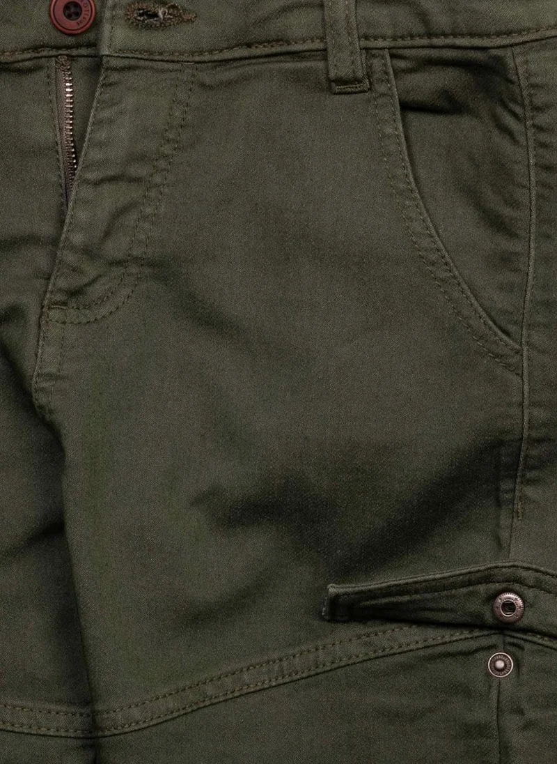 MINOTI Teen Cargo Trousers with Elastic Waist and Cuffed Ankles