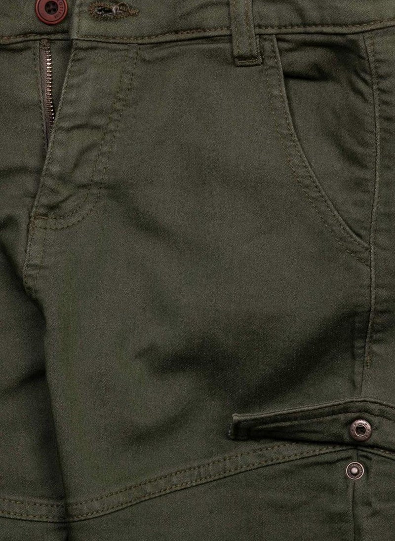 MINOTI Teen Cargo Trousers with Elastic Waist and Cuffed Ankles - Image 4