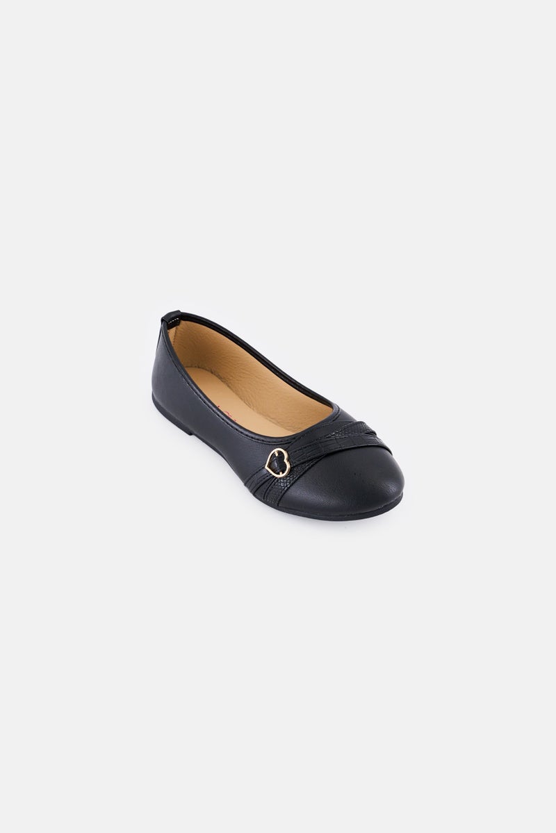 Kensie Girl Kids Girl Ballerinas Slip On Casual Flats, Black  - Image 1