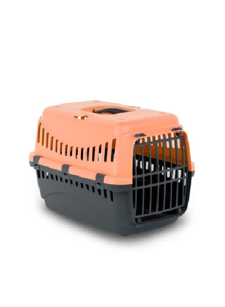 Bergamo Transportino Gipsy Plastic Door For Dog Cage Orange 58x38x38 Cm Large