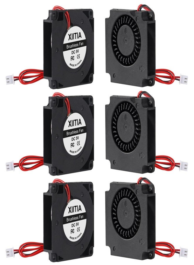 XIITIA 6pcs 4010 5V Turbine Fan 40x40x10mm DC Turbo Fan Bearing Blower Radial Cooling Fans with 2 Pin Terminal for 3D Printer Parts - Image 1
