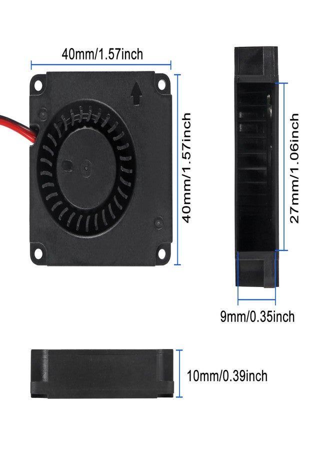 XIITIA 6pcs 4010 5V Turbine Fan 40x40x10mm DC Turbo Fan Bearing Blower Radial Cooling Fans with 2 Pin Terminal for 3D Printer Parts - Image 3