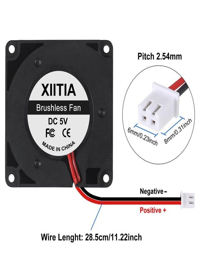 XIITIA 6pcs 4010 5V Turbine Fan 40x40x10mm DC Turbo Fan Bearing Blower Radial Cooling Fans with 2 Pin Terminal for 3D Printer Parts - Image 4
