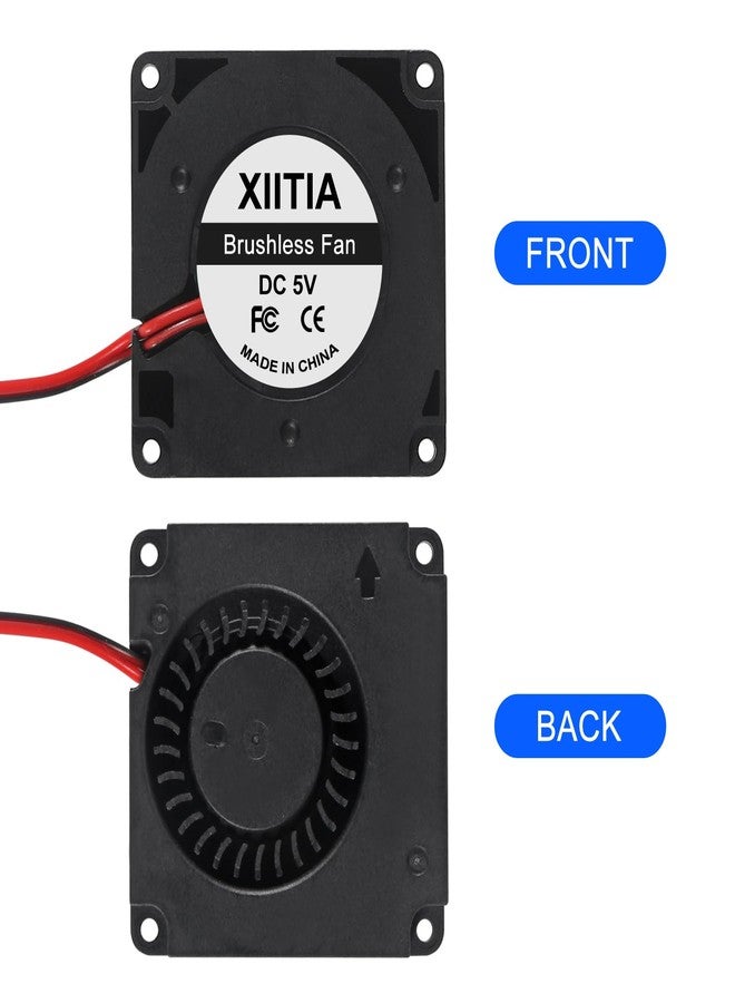 XIITIA 6pcs 4010 5V Turbine Fan 40x40x10mm DC Turbo Fan Bearing Blower Radial Cooling Fans with 2 Pin Terminal for 3D Printer Parts - Image 2