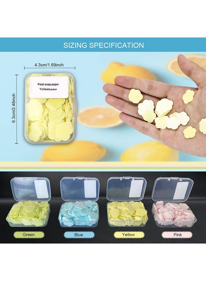 FERCAISH 400 Petal Soap Sheets Portable And Dissolvable Soap Paper Sheets For Hand Washing And Cleaning Perfect For Children And Adults On Outdoor Travel And Camping Hiking(4 Box Set) - Image 2