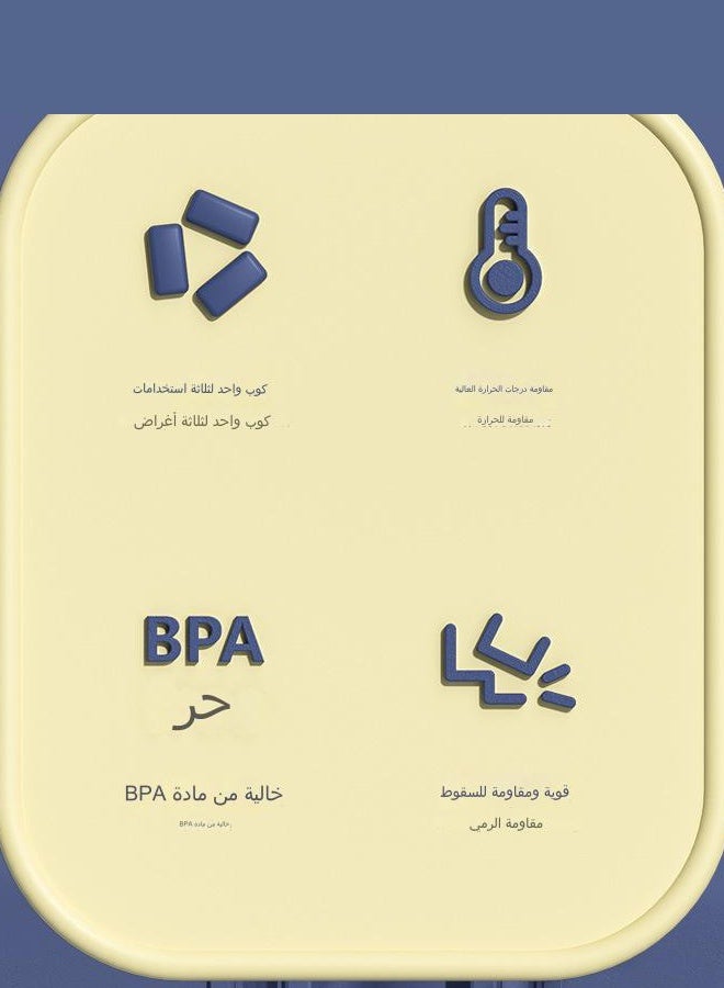 ميني توتو زجاجة رضاعة للأطفال 3 في 1 بسعة 240 مل (8 أونصات) مع مقبض، حلمة تشبه الثدي، حلمة شرب، وماصة شرب مستقيمة، 0-36 شهر - Image 5