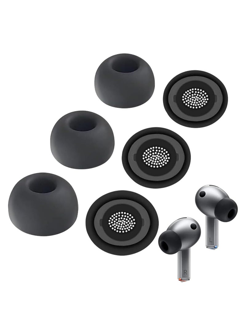 Ear Tips for Samsung Galaxy Buds Pro 3 - Silicone Earbuds for Samsung Buds Pro 3, Compatible with Samsung Galaxy Buds Pro Replacement Accessories, L/M/S (3 Pairs) Black  - Image 1