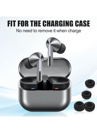 Ear Tips for Samsung Galaxy Buds  3 Pro- Silicone Earbuds for Samsung Buds 3 Pro , Compatible with Samsung Galaxy Buds Pro Replacement Accessories, L/M/S (3 Pairs) Black - view 4