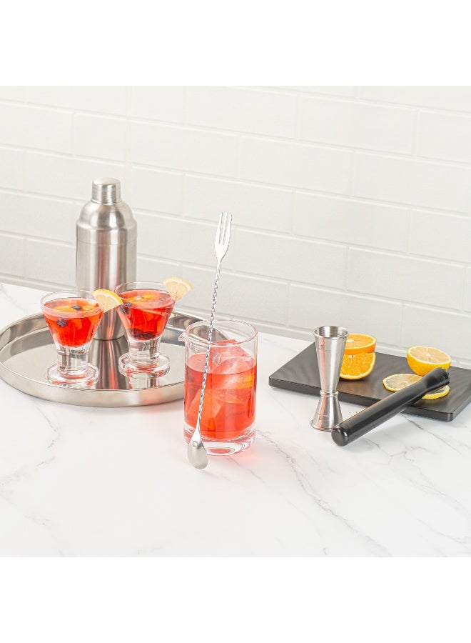 Restaurantware Bar Lux 12 Inch Bar Spoon, 1 Fork Tip Cocktail Stirrer Spoon - Long, Commercial, Stainless Steel Cocktail Mixing Spoon, For Stirring And Mixing For Professionals - Image 4