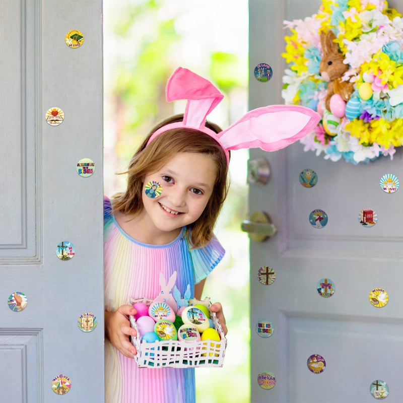 Geyee 600 Pcs Christian Religious Stickers for Kids Jesus Faith Shape Easter Stickers Catholic Child Drawn Scripture Decors for Toddler Art Crafts(Cross Style) - Image 5