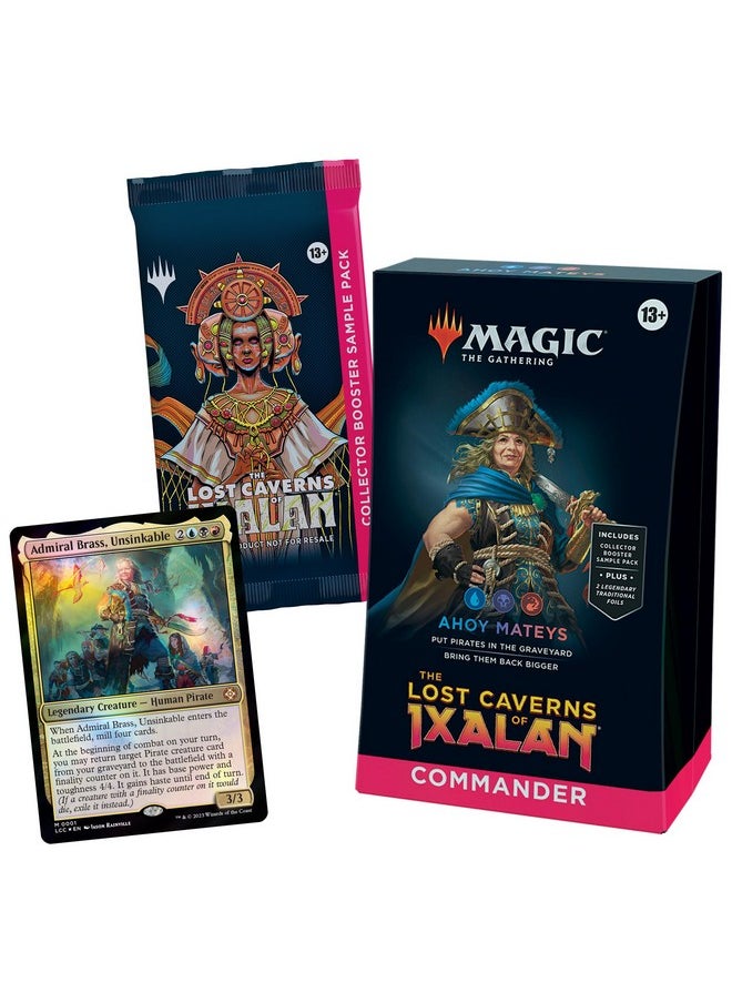 Magic the Gathering Magic: The Gathering The Lost Caverns Of Ixalan Commander Deck - Ahoy Mateys (100-Card Deck, 2-Card Collector Booster Sample Pack + Accessories)  - Image 2