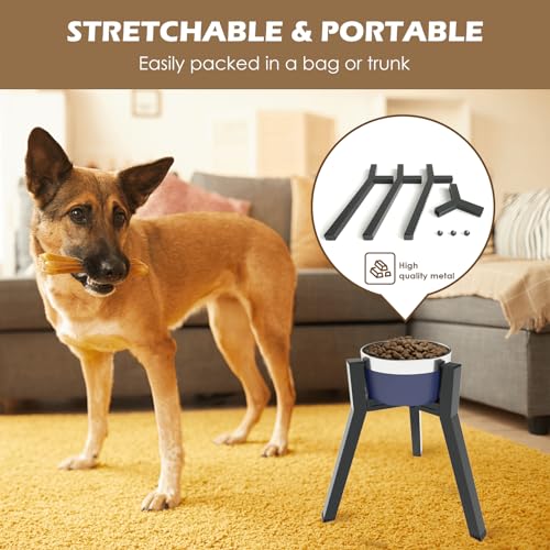 TIDANT Elevated Dog Bowls for Large and Extra Large Dogs, Adjustable Width Dog Bowl Stand for 7-10.6" Wide Bowls, Food and Water Feeder, 13.7 in Tall Single Holder (Bowl Not Included) - Image 5