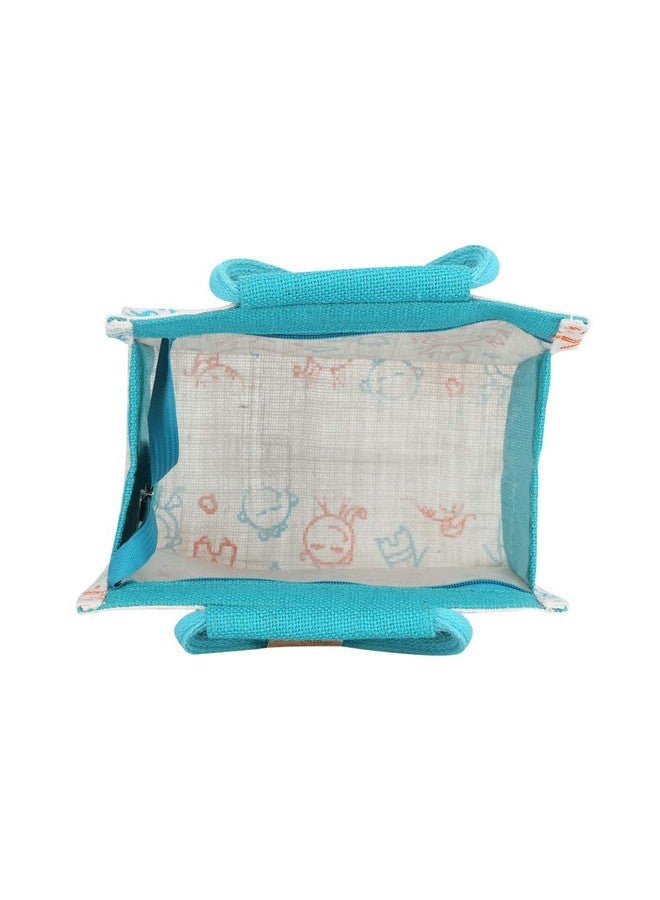 Jute Cottage Eco-Friendly Kid's Print Lunch Bag, 10 x 10 x 6-inch (Orange) - Image 5