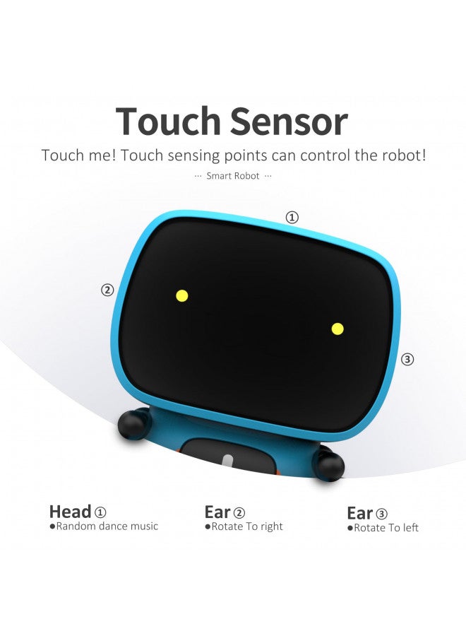 GILOBABY Kids Robot Toys, Interactive Robot Companion Smart Talking Robot with Voice Control Touch Sensor, Dancing, Singing, Recording, Repeat, Birthday Gifts for Boys Ages 3+ Years (Blue) - Image 3