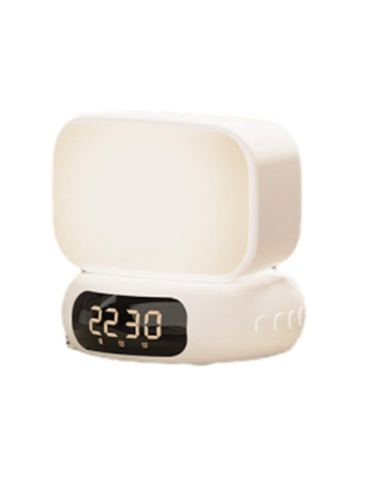 Zikra Versatile Alarm Clock, Digital Alarm Clocks, Super Loud Alarm Clock,  LED Display, Bluetooth Speaker with Three Colors, Temperature Infinite Dimming, Rotating Night Light, Eye-Friendly, Comfortable - Image 1