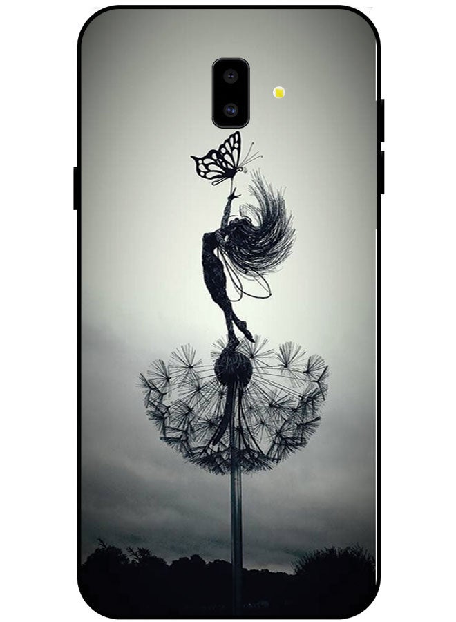 EYE CATCH Protective Case Cover For Samsung Galaxy J6 Smart Series Printed Protective Case Cover for Samsung J6 Butterfly Girl - Image 1
