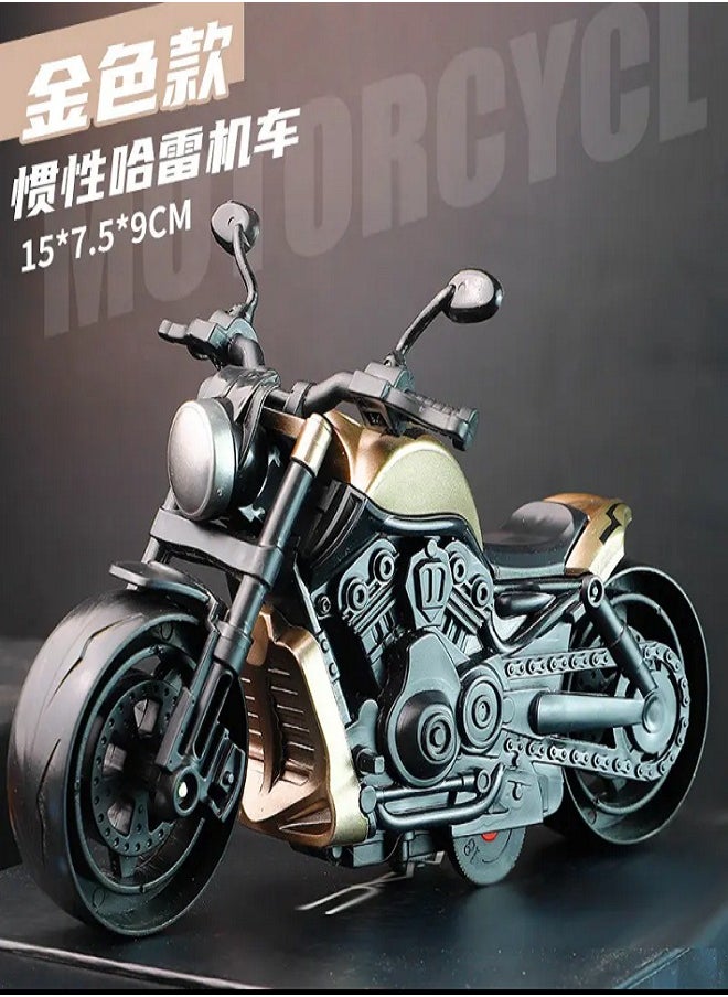 die cast Motorcycle,Pull Back Motorcycle Toy, 1:12 Motorcycle Model for Kids,Pull Back Motorcycle Toys (Gold)  - Image 1