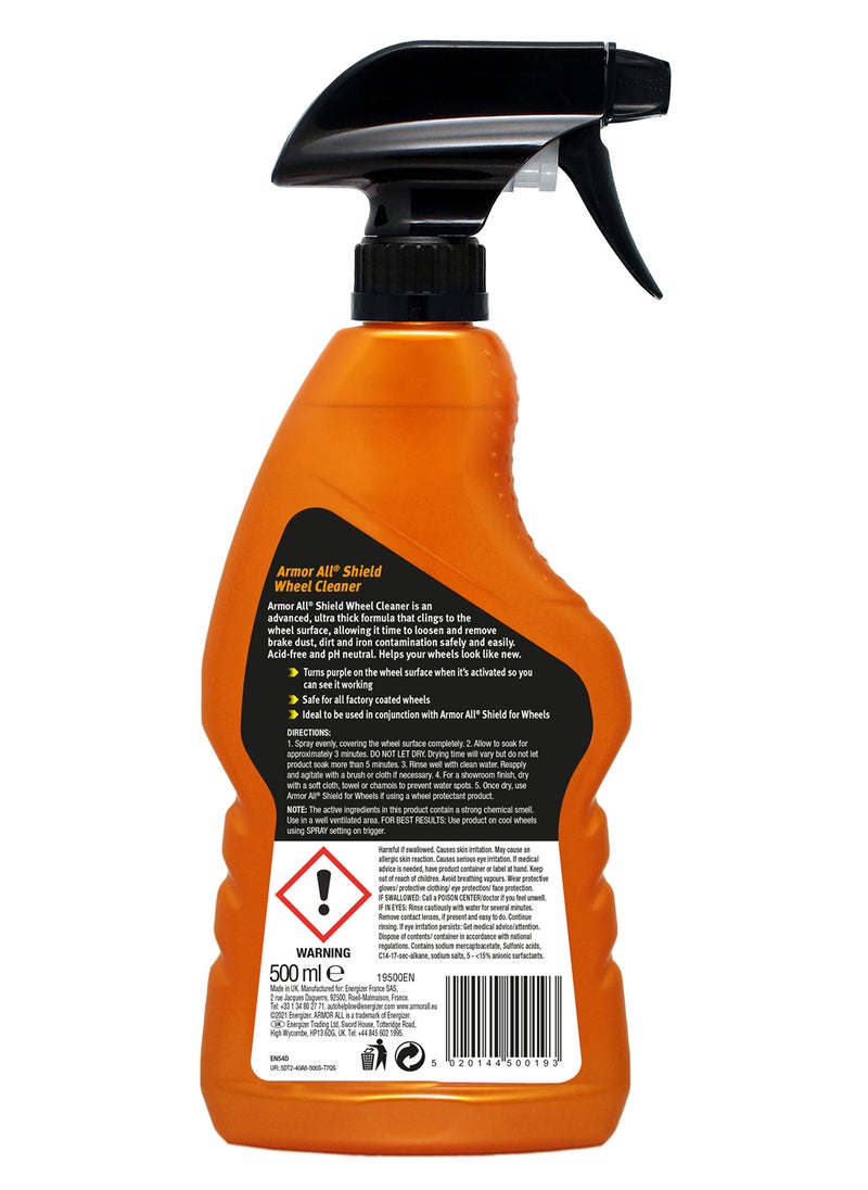 ARMOR ALL Shield Wheel Cleaner 500Ml, Removes Stubborn Brake Dust And Grime, Acid-Free, Ph Neutral, 1 Piece  - Image 2