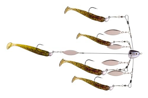 Strike King (TGTRSHW-583) Tour Grade Titanium Rig Small Heavy Wire Willow Fishing Lure, 583 - Blue Gizzard Shad, Five Wire System - Image 3