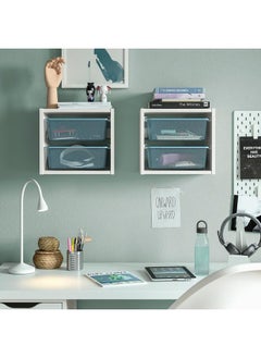 Zaboon Wall Storage, White/Grey-Blue, 34X21X30 Cm  - Image 2