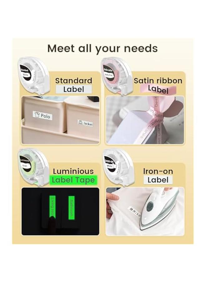 phomemo Label Maker - Label Maker Machine with Tape P12, Portable Bluetooth Label Printer Handheld Built-in Cutter Small Label Maker, Mini Thermal Transfer Printer with Template for Product Organizing - Image 4
