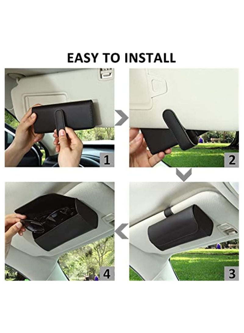 SYOSI 1 Piece Sunglass Frame Glasses Storage Case For Car Visor With Hidden Magnetic Closure - Image 3