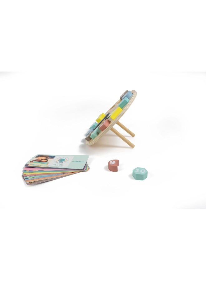 EUREKA KIDS Wooden Clock Puzzle With Activity Cards | Educational Montessori Toy For Toddlers And Kids | Learn To Read Time In Digital & Analog Clock | For Ages 3+ - Image 4