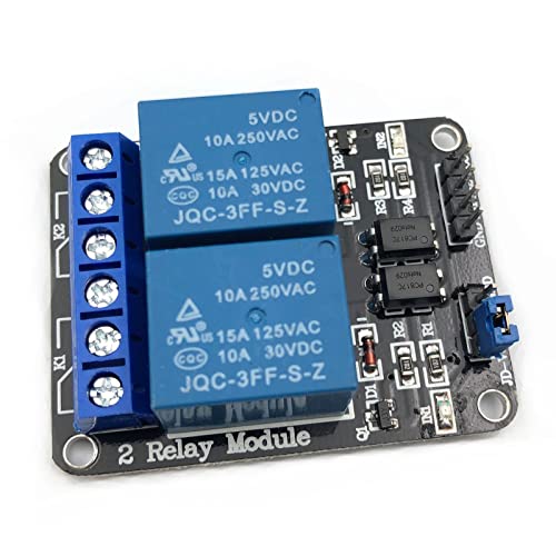 FainWan 2pcs 2 Channel Relay Module with Optocoupler 5V Active Low Level Amplifier Trigger JD-VCC Relay Power VCC Power - Image 2