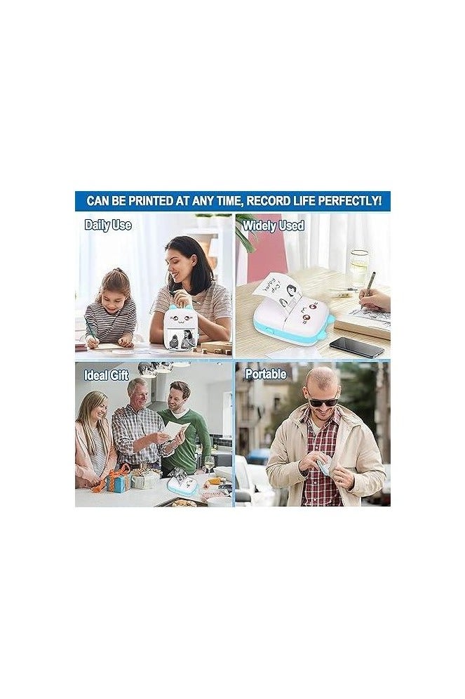 طابعة حرارية صغيرة  طابعة ملصقات بلوتوث طابعة لاسلكية بدون حبر، صانع ملصقات جيب الملاحظات للجوال - Image 3