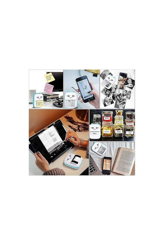 طابعة حرارية صغيرة  طابعة ملصقات بلوتوث طابعة لاسلكية بدون حبر، صانع ملصقات جيب الملاحظات للجوال - Image 4