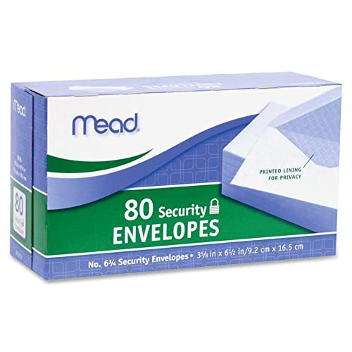 Mead #10 Security Envelopes, 40 Count (75214), Pack of 2 = 80 Envelopes - Image 2