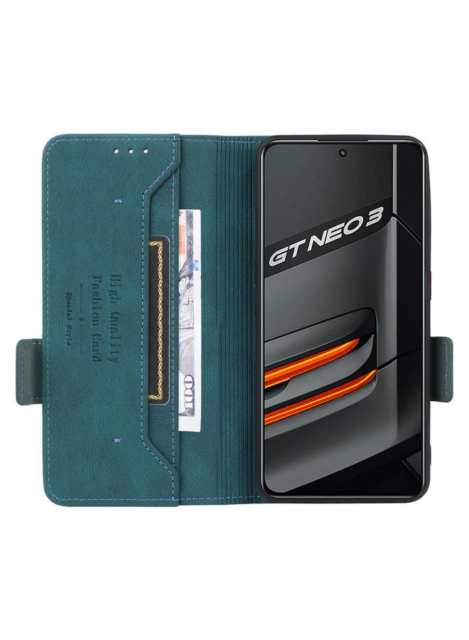 اس-توب جراب هاتف OPPO RealmeGT Neo3 مع مشبك مغناطيسي من الجلد القابل للطي - Image 4