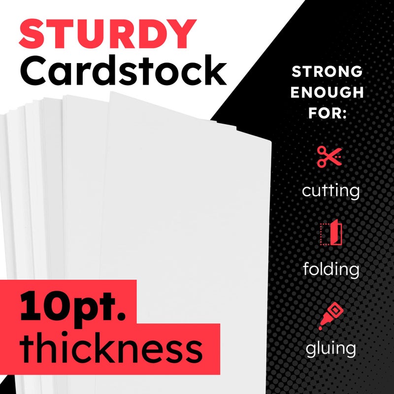 Hygloss Medium Poster Board 11x14 - 25 Poster Boards Bulk Pack - 10 Pt. Thickness White Poster Board Paper for Projects, Presentations, Displays, Signs, Crafts - Blank Posterboard Multipack 11" x 14" - Image 3