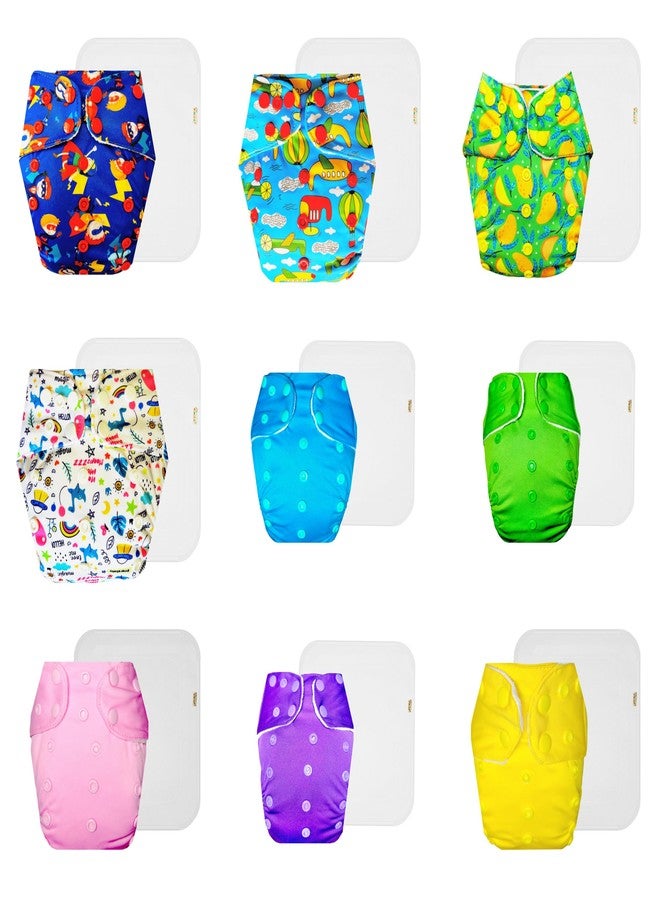 حفاضات دمبلدو القماشية الممتازة مع حشوة قطنية (عبوة من 9) | ناعمة ولطيفة | تسمح بمرور الهواء | سهلة التنظيف | مصممة من قبل الأمهات | من 3 أشهر إلى 3 سنوات | للجنسين - Image 1