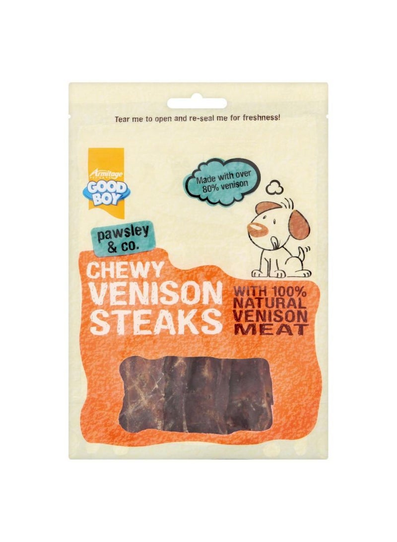 Armitage Good Boy Chewy Venison Steaks Dog Treat Adult Dogs 80 G