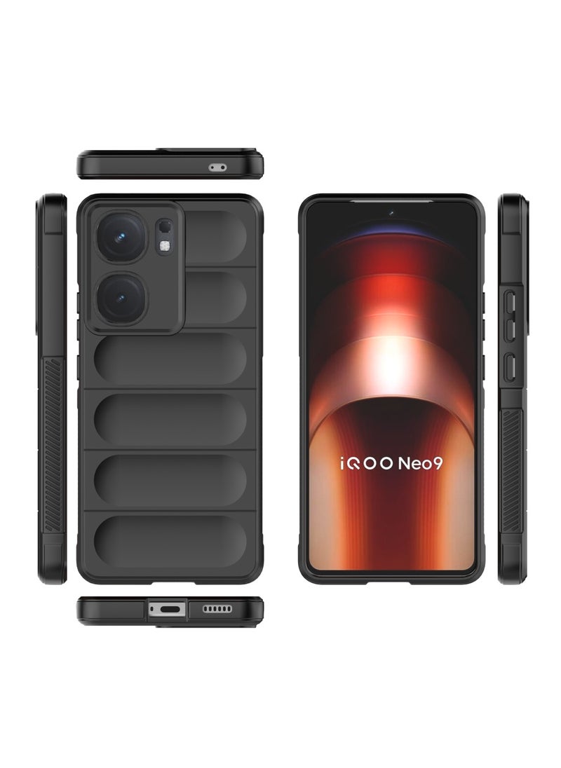 Generic Cover Vivo IQOO Neo 9 5G / Vivo iQOO Neo 9 Pro 5G  , - Brushed Dual Protection Shockproof Cover - Heavy Duty Slip-Resistant Case With Ultra Protection For Camera - Black  - Image 2